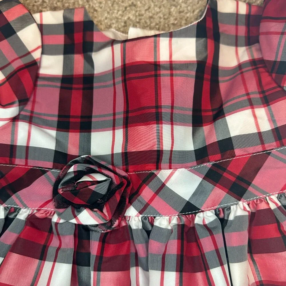 Toddler 24 Months Girls Plaid Dress CARTER'S Carters red black